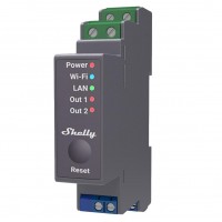 Shelly Pro 2, 2 Kanal WLAN &#43; Bluetooth Schaltaktor, DIN Rail Montage