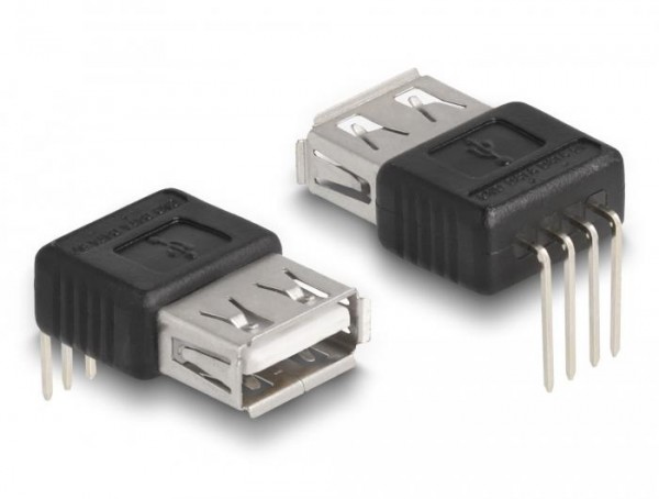 Adapter USB 2.0 Typ-A Buchse - 4 Pin 90° gewinkelt