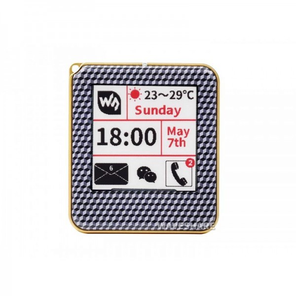 1.54 Zoll passiv NFC-gespeistes e-Paper, schwarz/weiß/rot, Gehäuse: schwarz