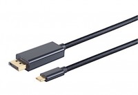 USB-C Adapterkabel, USB-C Stecker &#150; DisplayPort Stecker, 4K 60Hz, schwarz