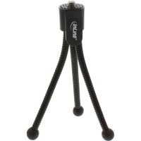 Mini-Stativ, 125mm, flexible Metallf&#252;&#223;e mit Gummikappen, schwarz