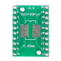 SMD Breakout Adapter f&#252;r SOP20 / SSOP20 / TSSOP20, 20 Pin, 0,65mm / 1,27mm
