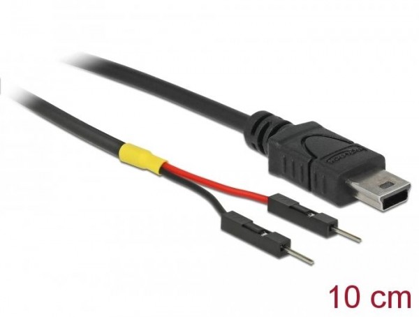 Kabel Mini USB Typ B Stecker  2x Pfostenstecker einzeln zur Stromversorgung