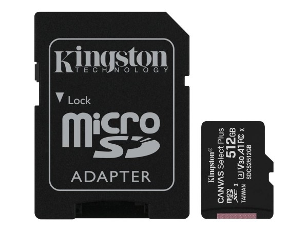 Kingston Canvas Select Plus microSDXC Class 10 Speicherkarte + Adapter 512GB