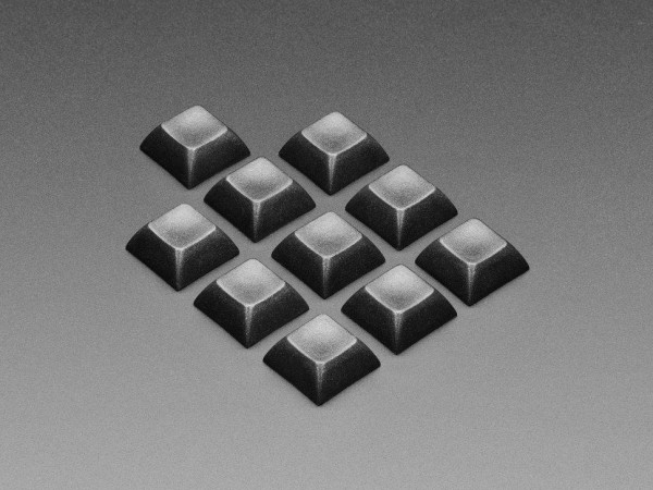 Schwarze DSA Keycaps für MX-kompatible Schalter, 10er-Pack