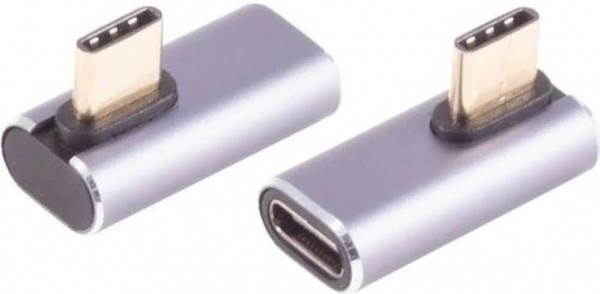 USB-C 90° Winkeladapter, 40 Gbps, Bidirektionale Datenübertragung, vertikal, links/rechts