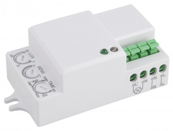 HF / Mikrowellen-Bewegungsmelder, 360&#176;, 230V / 1.200W, wei&#223;, LED geeignet