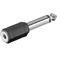 Klinken Adapter 3,5mm Mono Klinkenkupplung - 6,3mm Mono Klinkenstecker