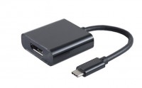 USB-C Adapterkabel, USB-C Stecker - DisplayPort Buchse, 4K 60Hz, 10cm, schwarz