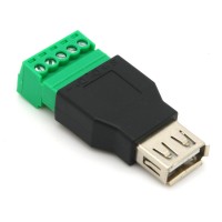 Adapter, 4 Pin Terminalblock (2-teilig) - USB 2.0 Typ A Buchse