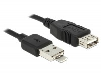 USB 2.0 OTG Kabel A &#43; Micro-B Combo Stecker &#150; A Buchse schwarz