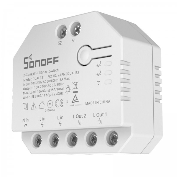 Sonoff Dual R3 Dual Relay Smart Switch, 2-Kanal Schaltaktor, WiFi
