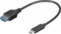 USB 3.0 Adapterkabel C Stecker - A Buchse 0,20m schwarz