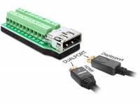 Adapter Dualport HDMI + Displayport Buchse - Terminalblock 22 Pin