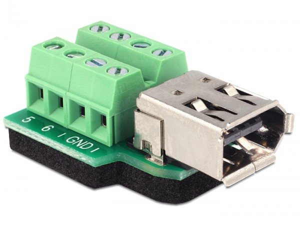 Adapter FireWire A 6 Pin Buchse - Terminalblock 8 Pin