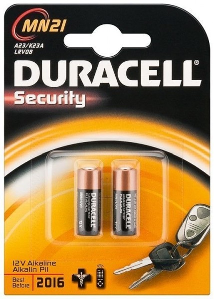 Duracell Batterien Alkaline 12V LR23A, 2er Blister