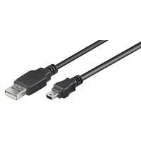 USB 2.0 Hi-Speed Kabel A Stecker  Mini B Stecker schwarz
