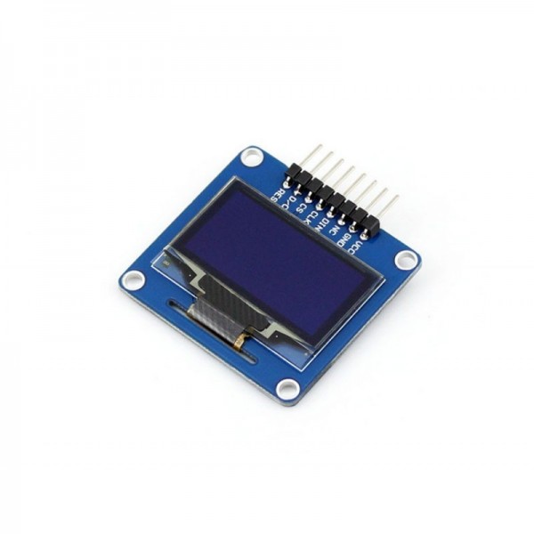 1.3" 128x64 OLED Display Modul, einfarbig (blau), SPI/I2C Interface, horizontale Stiftleiste