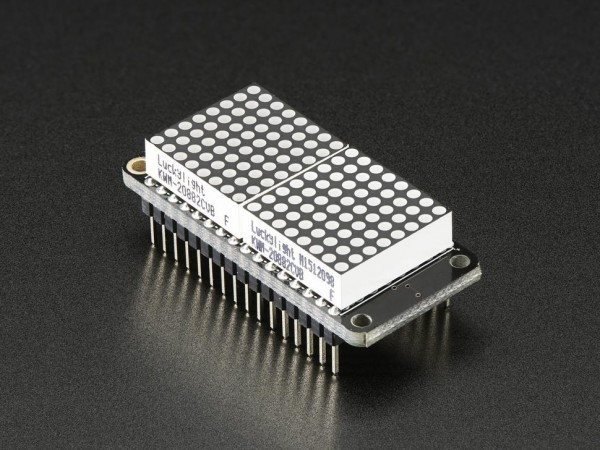 Adafruit 0.8" 8x16 LED Matrix FeatherWing Display Kit - Gr&#252;n