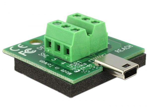 Adapter Terminalblock - Mini USB B Stecker