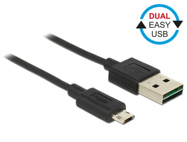 EASY USB 2.0 Kabel A Stecker &amp;#150; micro B Stecker schwarz