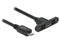 Kabel USB 2.0 Micro-B Buchse zum Einbau > USB 2.0 Micro-B Stecker 1 m