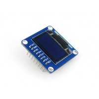 0.96" 128x64 OLED Display Modul, zweifarbig (gelb/blau), SPI/I2C Interface, vertikale Stiftleiste