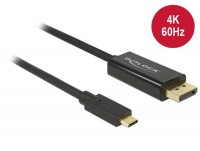 Adapterkabel USB-C Stecker  Displayport Stecker (DP Alt Mode) 4K 60Hz schwarz