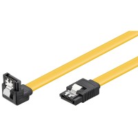 S-ATA Kabel 1.5GBits / 3GBits / 6GBits 90&#176; nach unten gewinkelt gelb