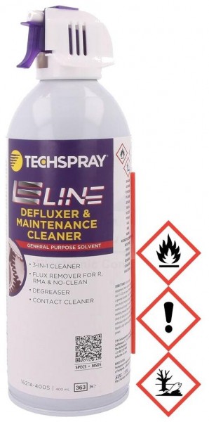 Techspray E-Line Flussmittelentferner: Reinigungsmittel für Lötarbeiten, Spray 400ml