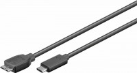USB 3.0 Kabel, C Stecker &#150; Micro-B 3.0 Stecker, schwarz