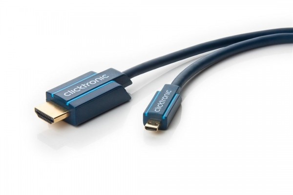 Clicktronic Casual Micro HDMI Adapterkabel mit Ethernet
