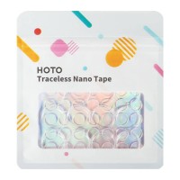 HOTO Traceless Nano Tape, rückstandsfrei ablösbares doppelseitiges Klebeband, rund, 81 Stück