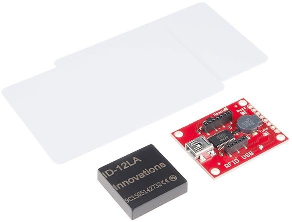 SparkFun RFID Starter Kit, USB RFID-Leser, ID-12LA Modul, 125kHz Karten, Seriell über USB, 9600bps