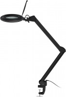 Kaltlicht LED Lupenleuchte mit Tischklemme, Helligkeit und Lichtfarbe einstellbar, 10W, schwarz