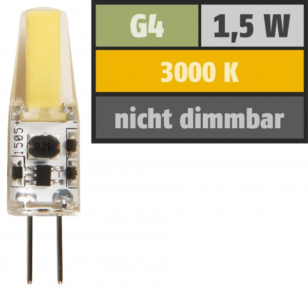 LED-Stiftsockellampe, G4, 1,5W, 200 lm, warmwei&#223;