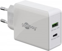 Goobay Dual USB-C Power Delivery Schnellladegerät, 30 W, weiß
