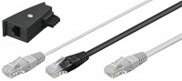 Adapterkabel für Fritzbox, 2x Rj45-Stecker - RJ45-Stecker (8P8C) + TAE-F Adapter, 3,0m
