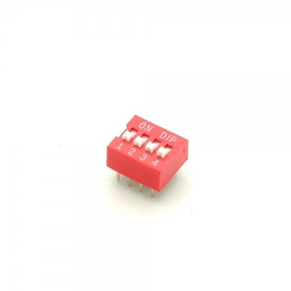 DIP-Schalter, 4-polig,rot