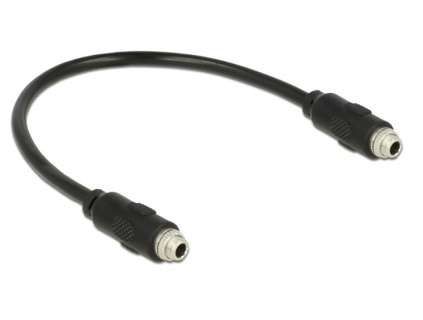 Kabel Klinke 3 Pin 3,5 mm Buchse > Buchse zum Einbau 0,25 m schwarz
