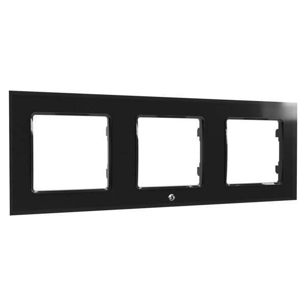 Shelly Wall Frame für Wall Switch, 3-fach, schwarz