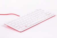 offizielle Raspberry Pi Tastatur, IT-Layout, inkl. 3 Port USB Hub, rot/wei&#223;