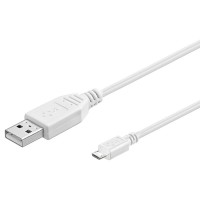 USB 2.0 Hi-Speed Kabel A Stecker  Micro B Stecker weiß
