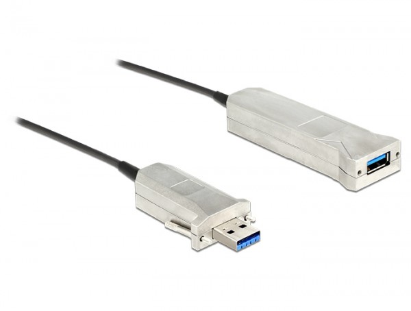 USB 3.0 SuperSpeed Aktives Optisches Verlängerungskabel A Stecker  A Buchse schwarz