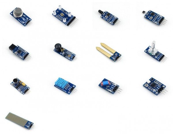Waveshare 13-teiliges Sensor-Set: Geeignet für Projekte mit Arduino / Raspberry Pi Pico 