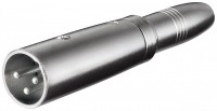 XLR-Adapter, XLR-Stecker (3-Pin) - 6,35mm Klinkenbuchse (3-Pin, Stereo)