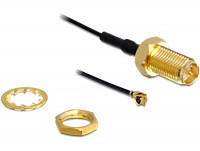 Antennenkabel RP-SMA Buchse zum Einbau - MHF/U.FL kompatibler Stecker 50 mm
