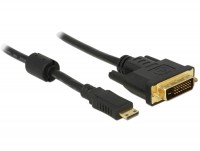 Adapterkabel Mini HDMI Typ C Stecker &#150; DVI-D 24&#43;1 Stecker schwarz
