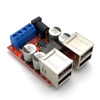 Netzteilmodul 8 - 35V -> 5V / 8A mit 4x USB Ausgang und Schraubklemmen