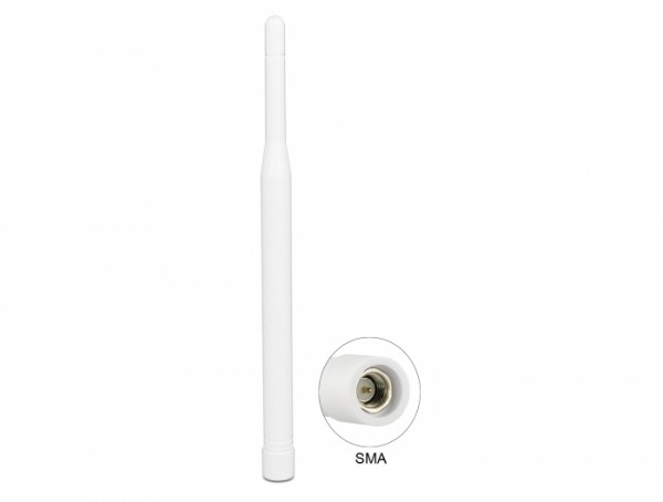 LTE Antenne SMA Stecker 0,3 - 2,9 dBi omnidirektional starr weiß